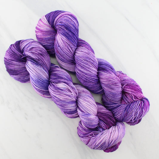 PURPLE DELIGHT Hand-Dyed Yarn on Sock Perfection