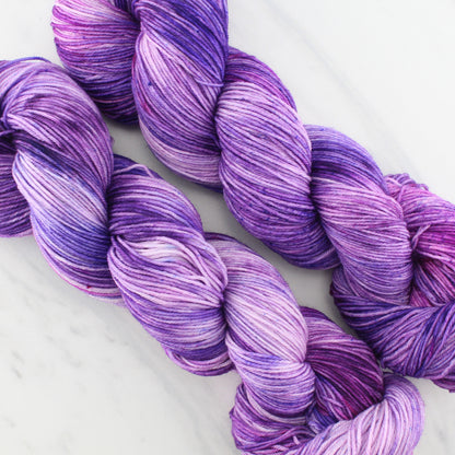 PURPLE DELIGHT on Sock Perfection - Indie-Dyed Yarn - Purple Lamb