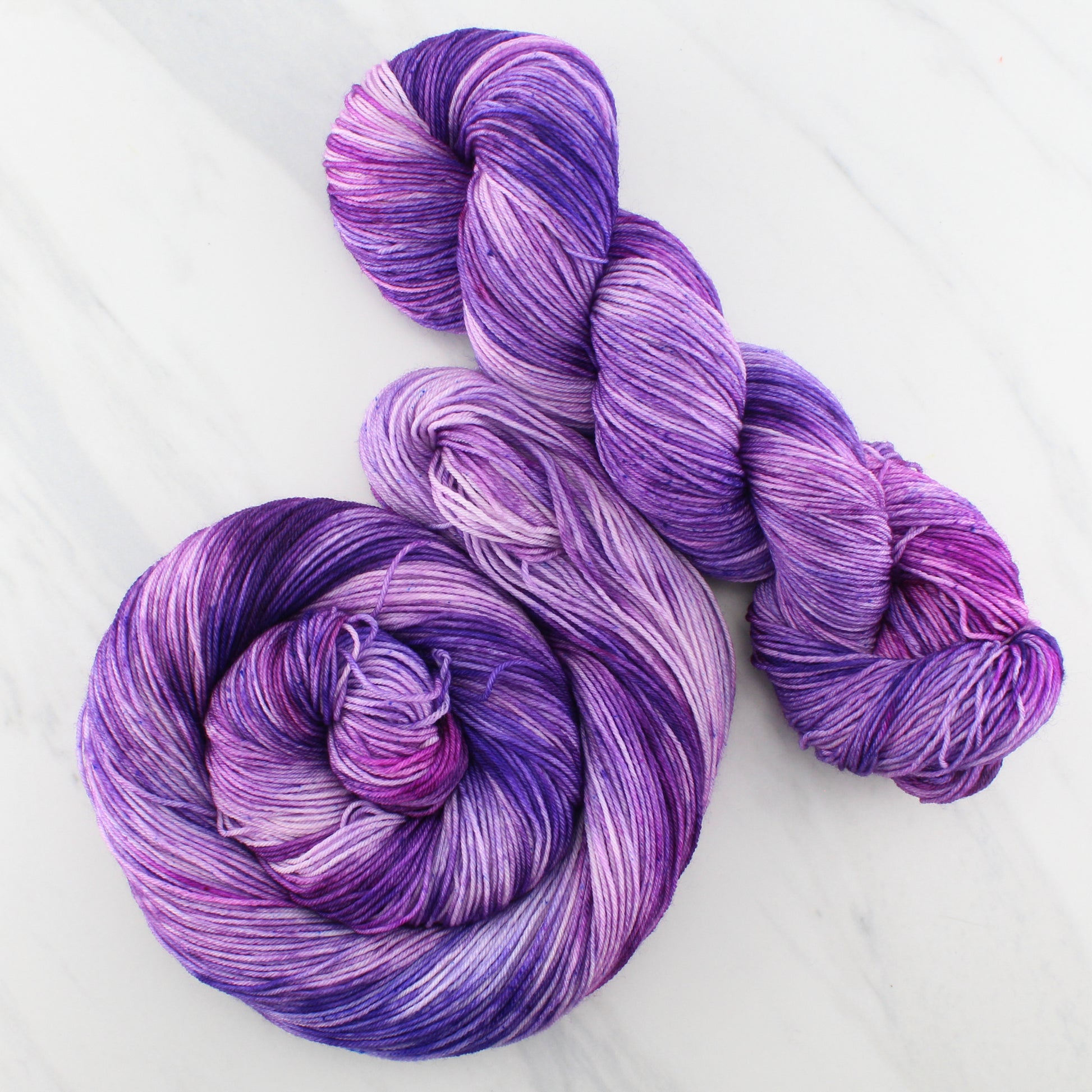 PURPLE DELIGHT on Sock Perfection - Indie-Dyed Yarn - Purple Lamb