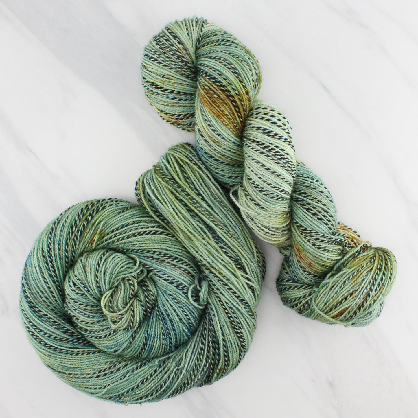 SAGE Indie-Dyed Yarn on Stained Glass Sock