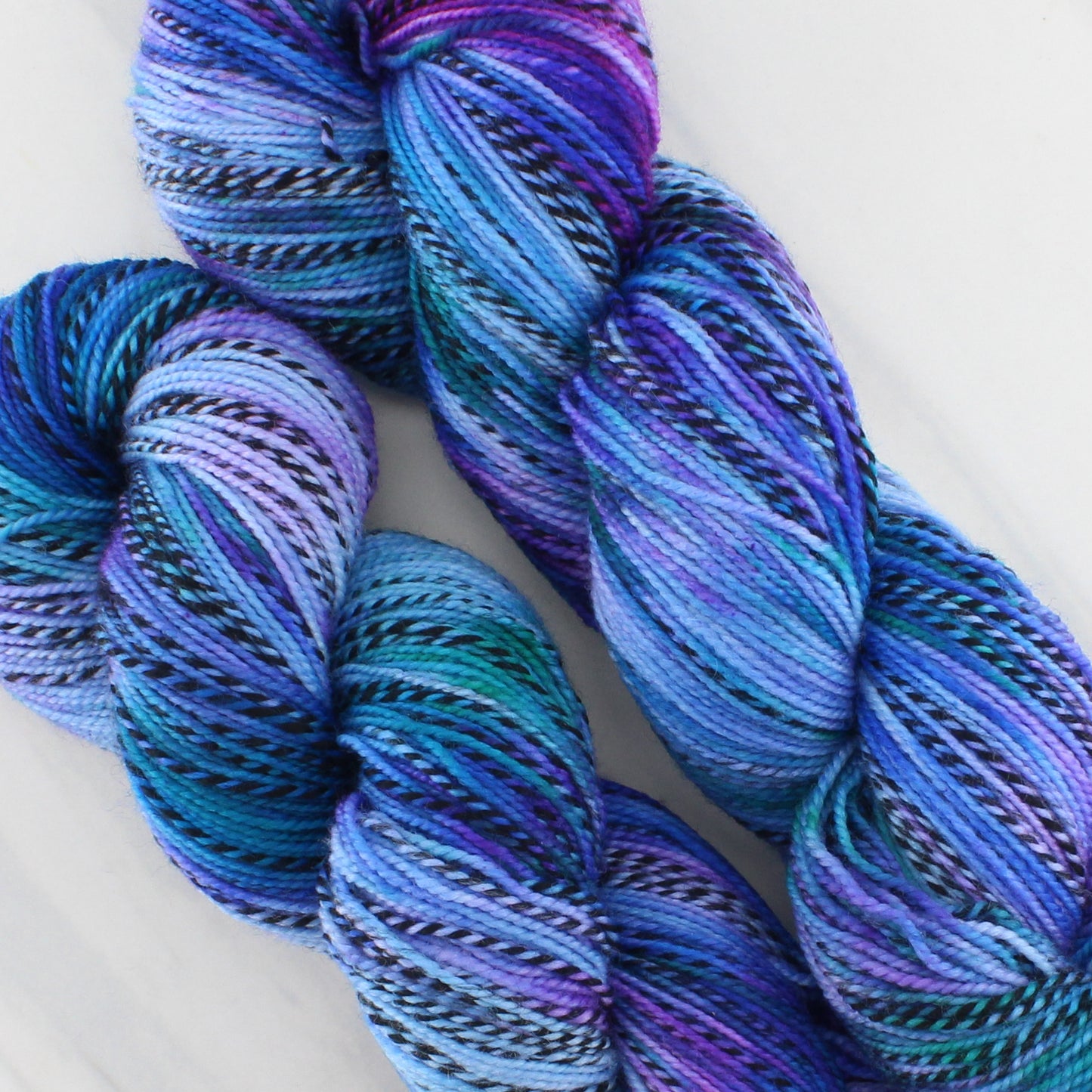 SAPPHIRE DREAMS on Stained Glass Sock - Indie-Dyed Yarn - Purple Lamb