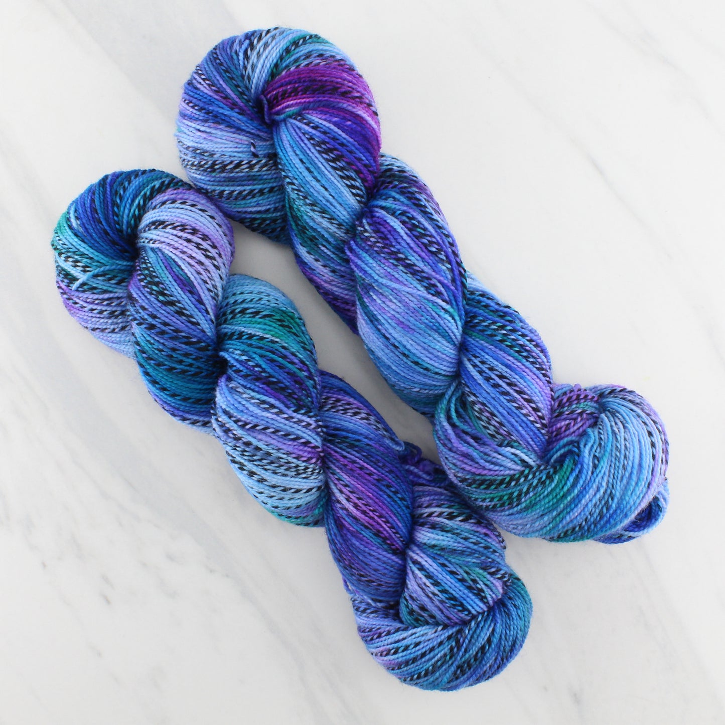 SAPPHIRE DREAMS on Stained Glass Sock - Indie-Dyed Yarn - Purple Lamb