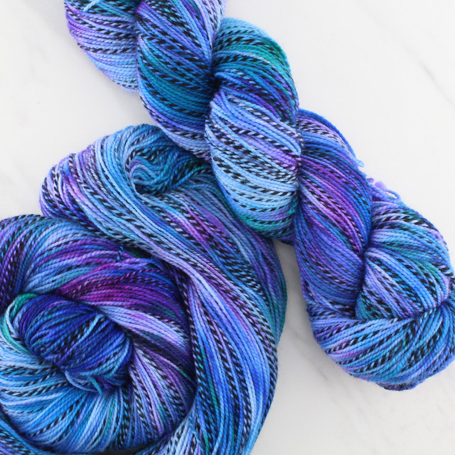 SAPPHIRE DREAMS on Stained Glass Sock - Indie-Dyed Yarn - Purple Lamb