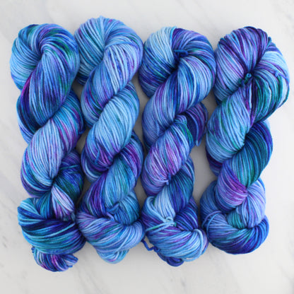 SAPPHIRE DREAMS on Squoosh Worsted- Hand-Dyed Yarn