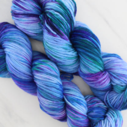 SAPPHIRE DREAMS on Squoosh Worsted- Hand-Dyed Yarn