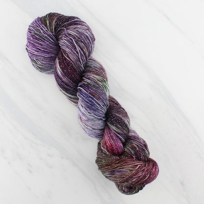 SMITTEN on Sparkly Merino Sock Yarn