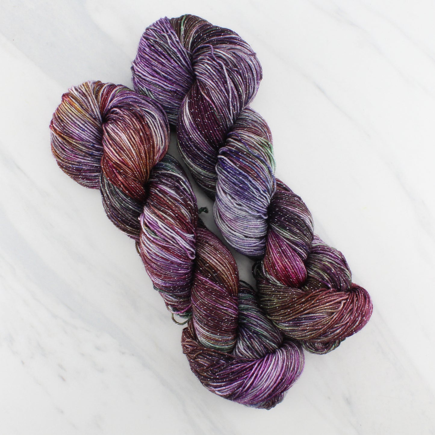 SMITTEN on Sparkly Merino Sock Yarn