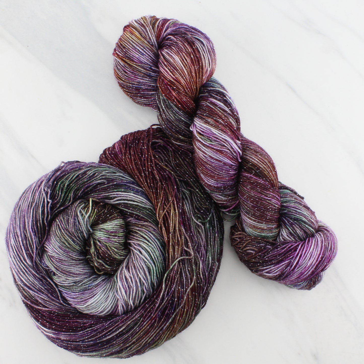 SMITTEN on Sparkly Merino Sock Yarn