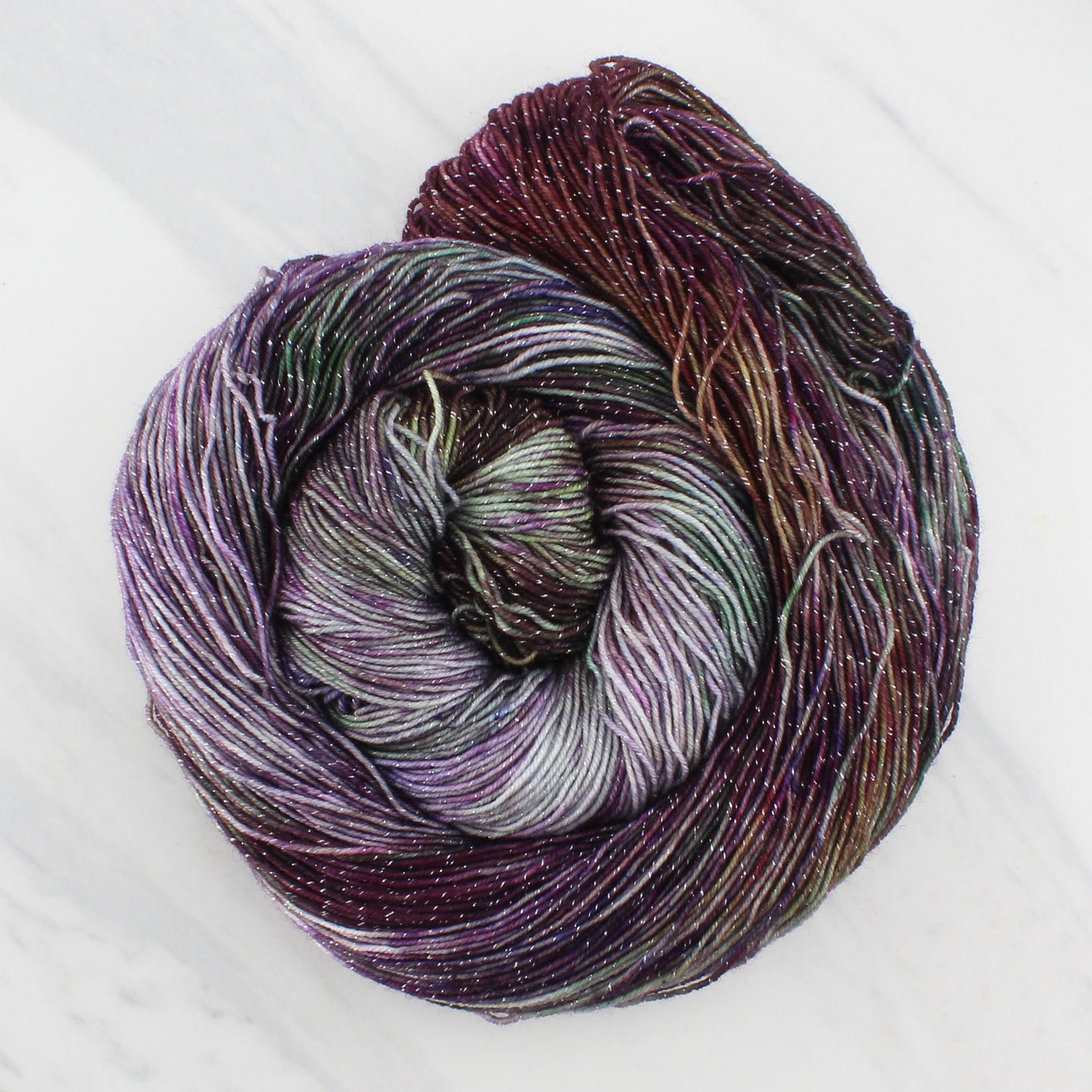 SMITTEN on Sparkly Merino Sock Yarn