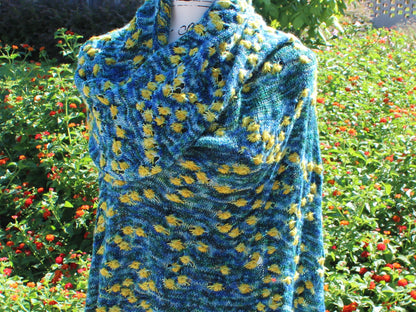 VAN GOGH'S STARRY NIGHT on Stained Glass Sock - Assigned Pooling Yarn - Purple Lamb