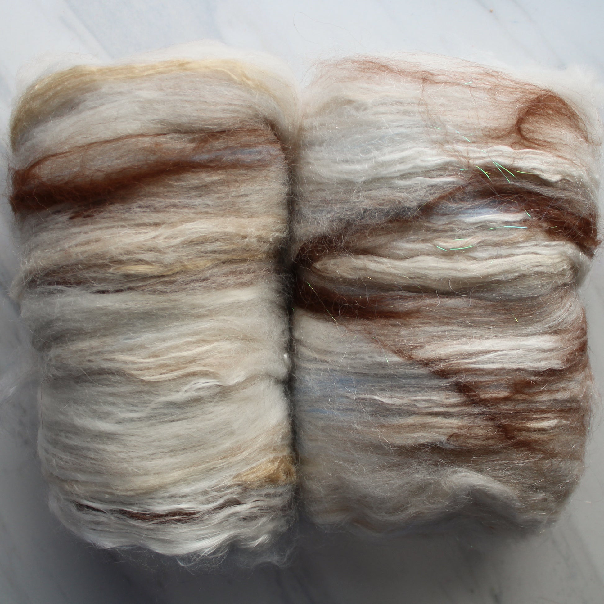 STOPPING BY WOODS ON A SNOWY EVENING Art Batts to Spin and Felt - Purple Lamb