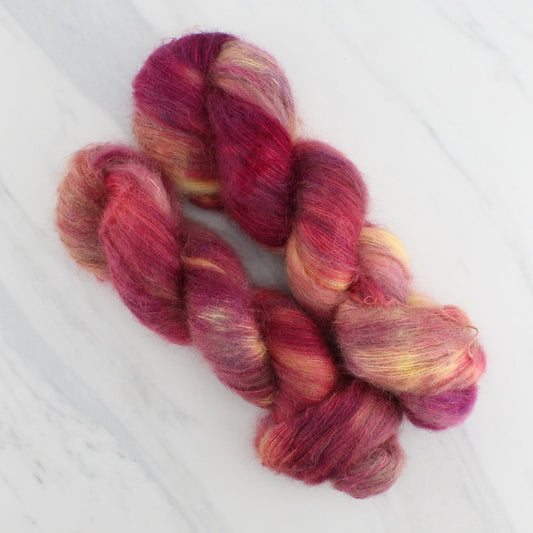 SUNSET AT SEA Indie-Dyed Yarn on Suri Lace Cloud