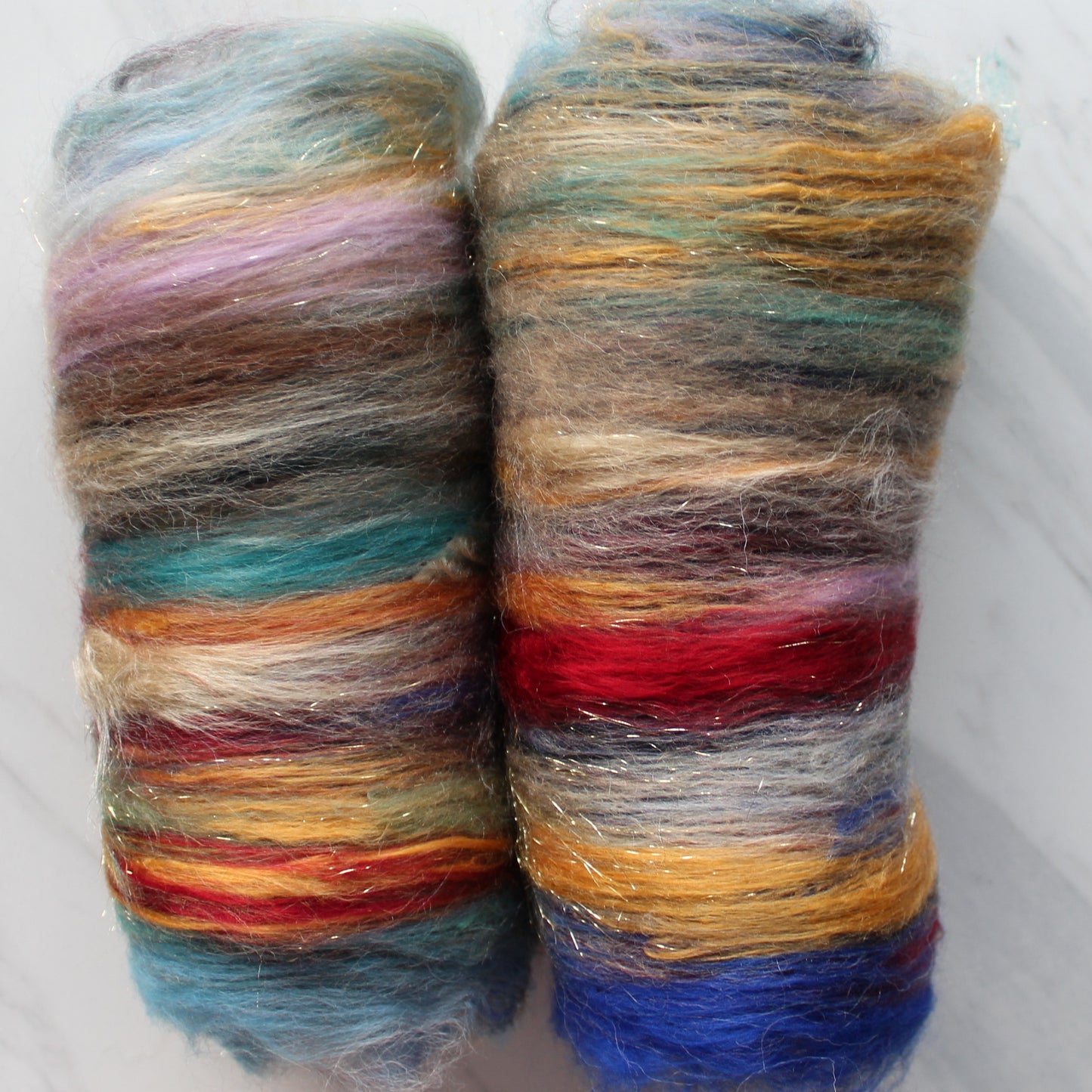 THOMAS COLE'S VOYAGE OF CHILDHOOD Art Batts to Spin and Felt - Purple Lamb