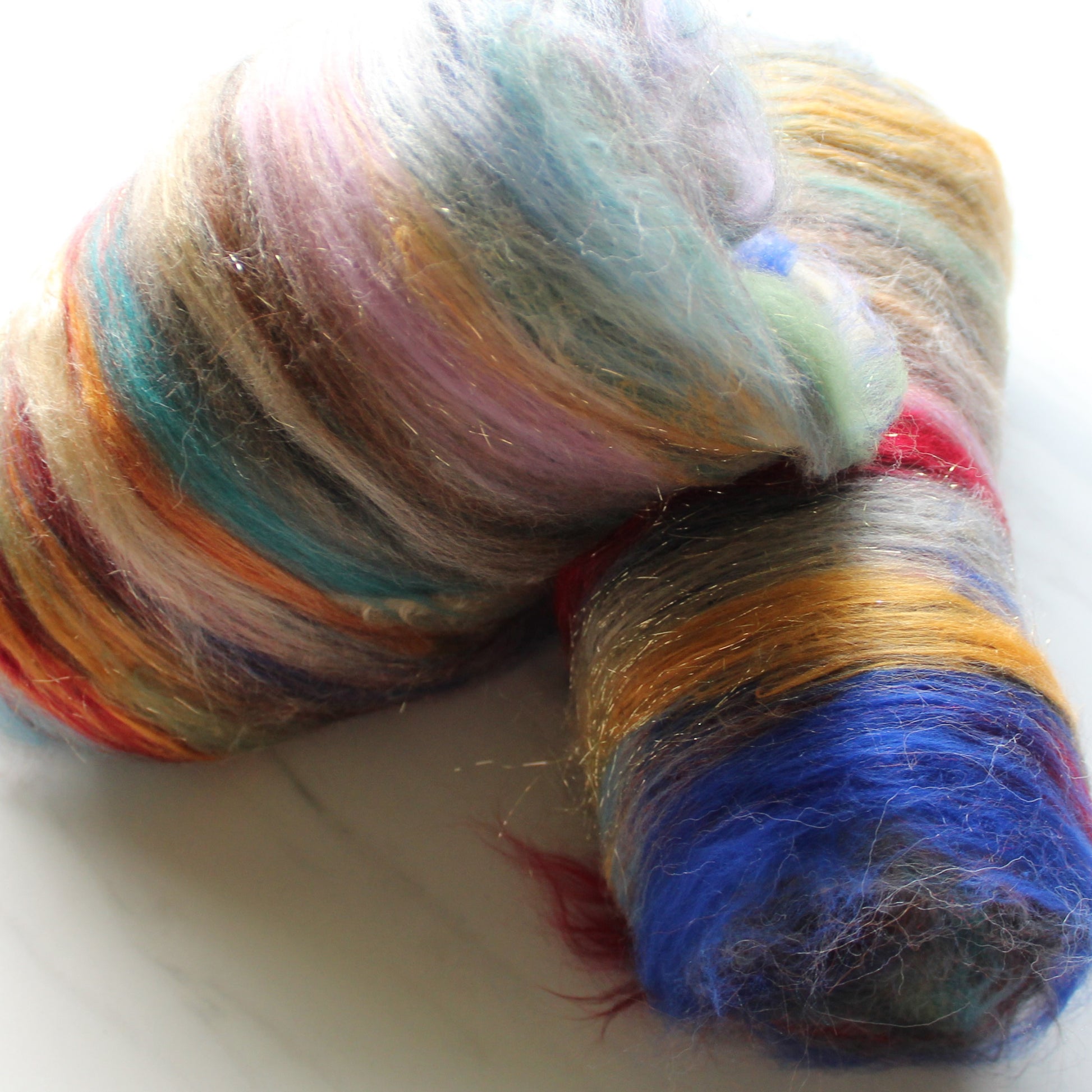 THOMAS COLE'S VOYAGE OF CHILDHOOD Art Batts to Spin and Felt - Purple Lamb