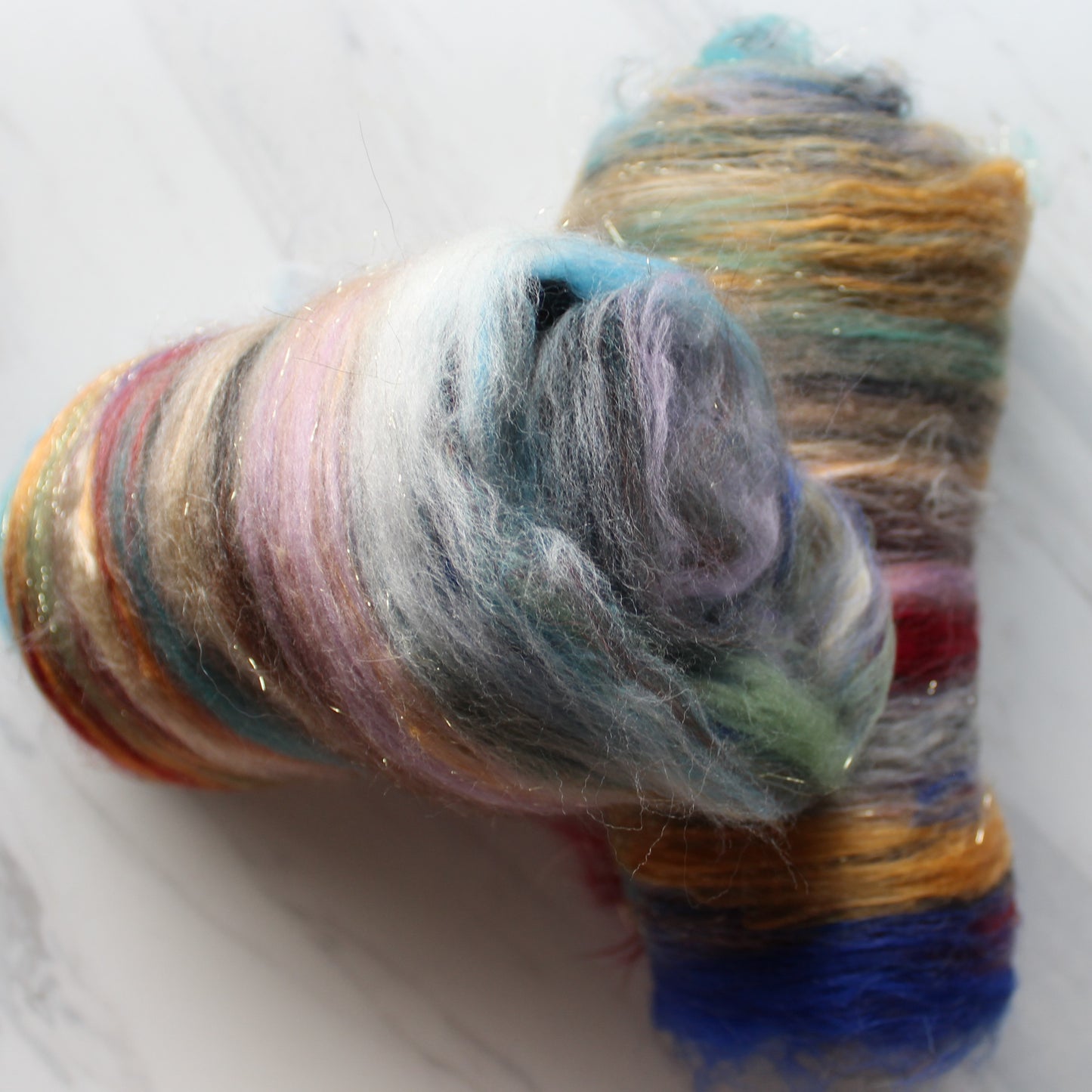 THOMAS COLE'S VOYAGE OF CHILDHOOD Art Batts to Spin and Felt - Purple Lamb