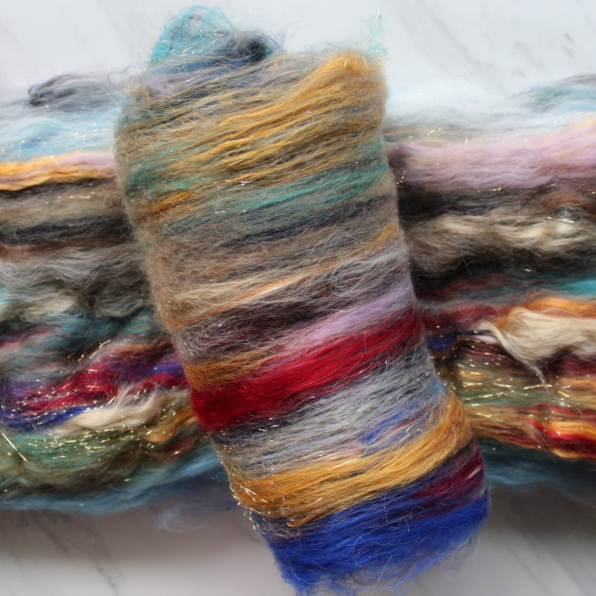 THOMAS COLE'S VOYAGE OF CHILDHOOD Art Batts to Spin and Felt - Purple Lamb