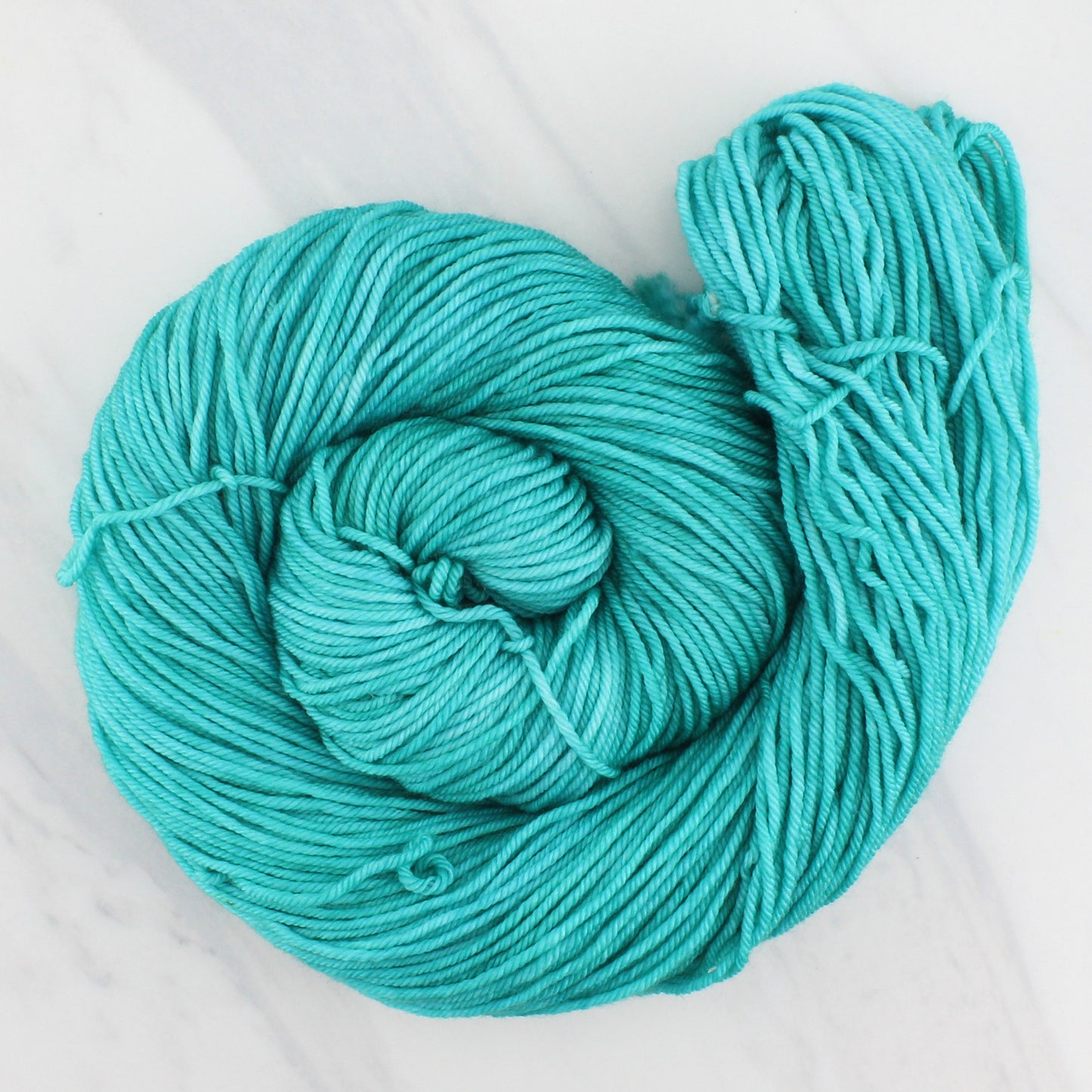 TURQUOISE Hand-Dyed Yarn on Squoosh DK