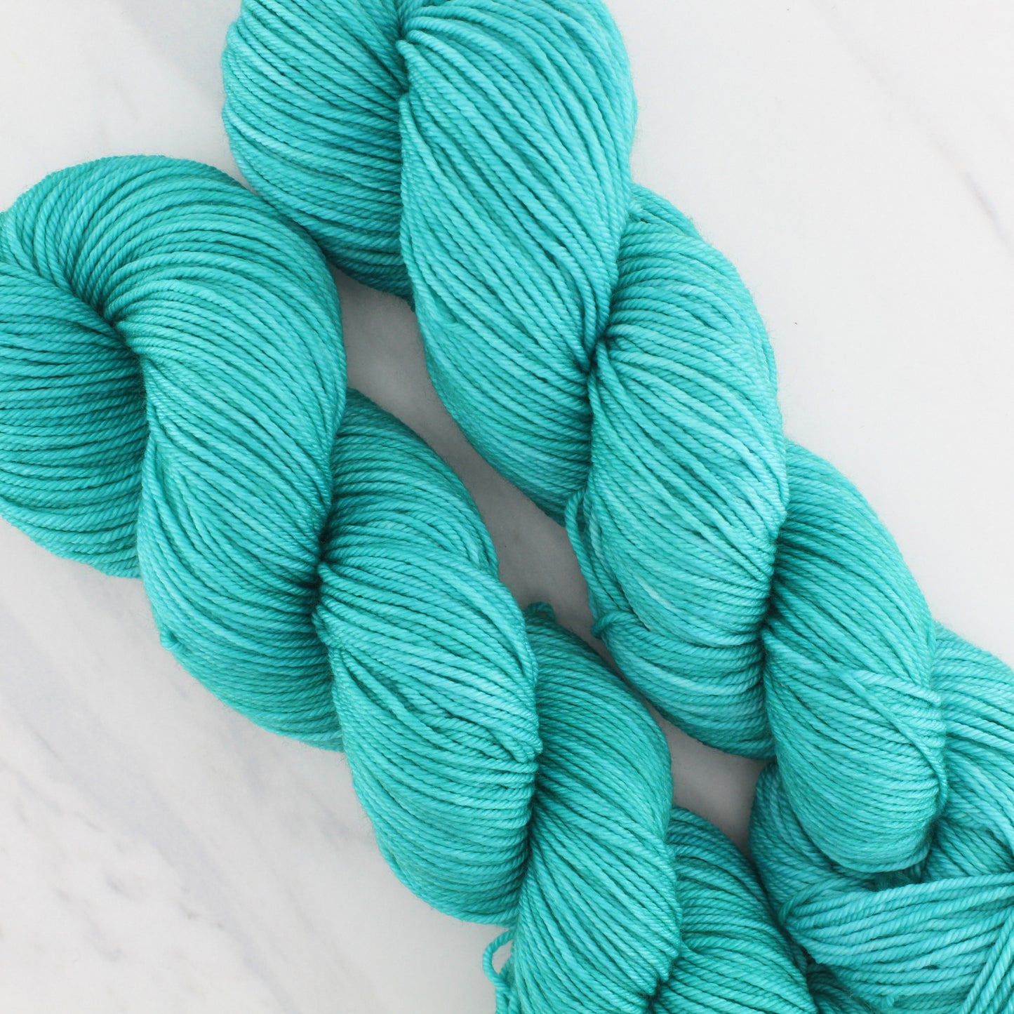 TURQUOISE Hand-Dyed Yarn on Squoosh DK