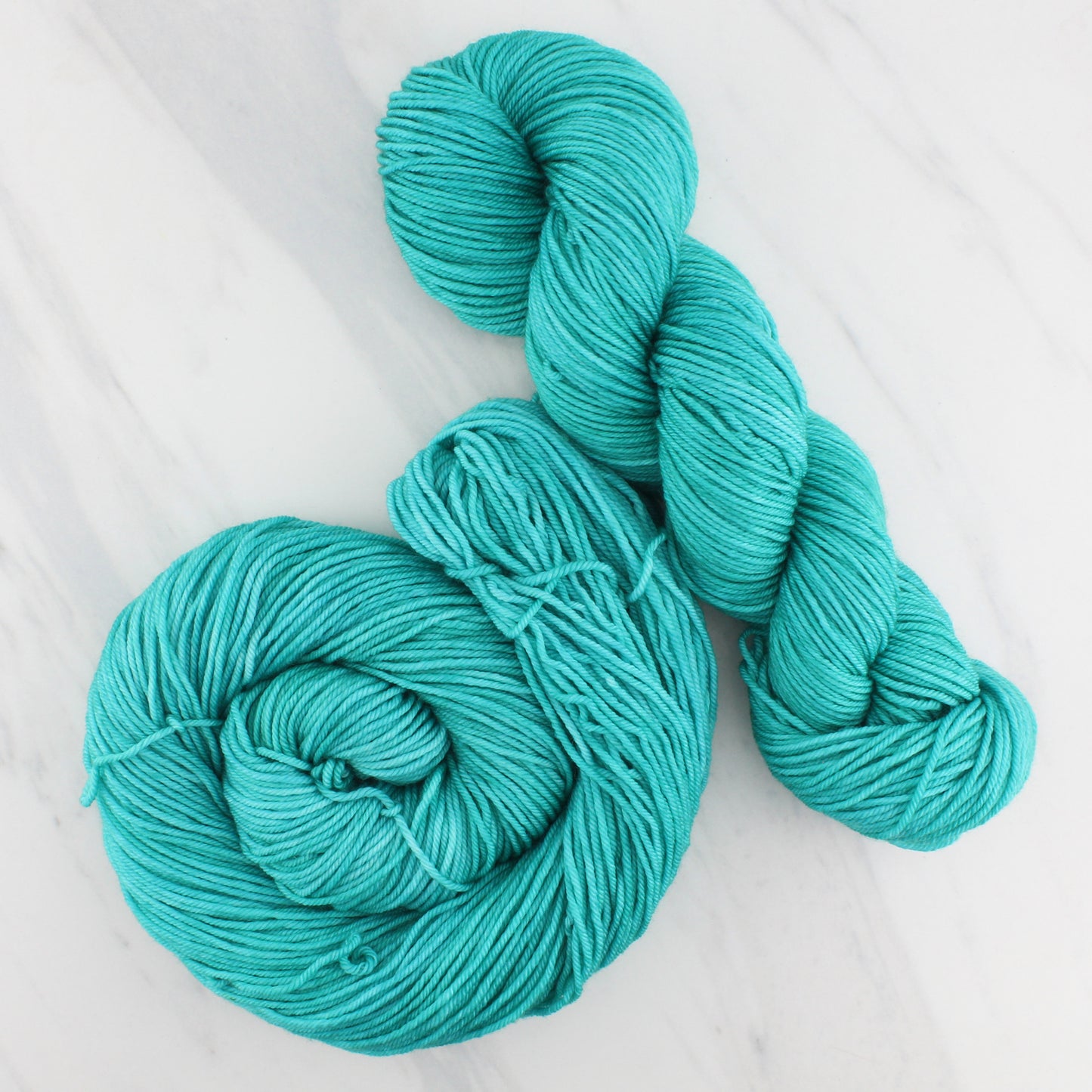 TURQUOISE Hand-Dyed Yarn on Squoosh DK