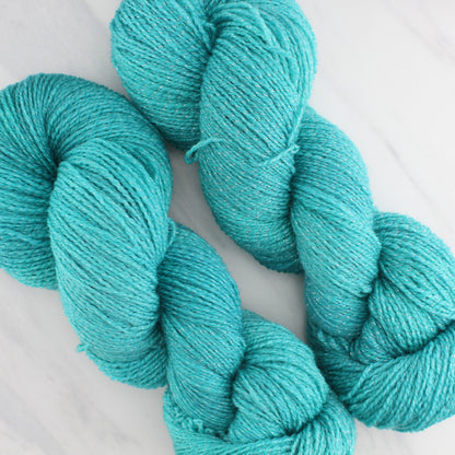 TURQUOISE on Twinkle Sock- Indie-Dyed Yarn