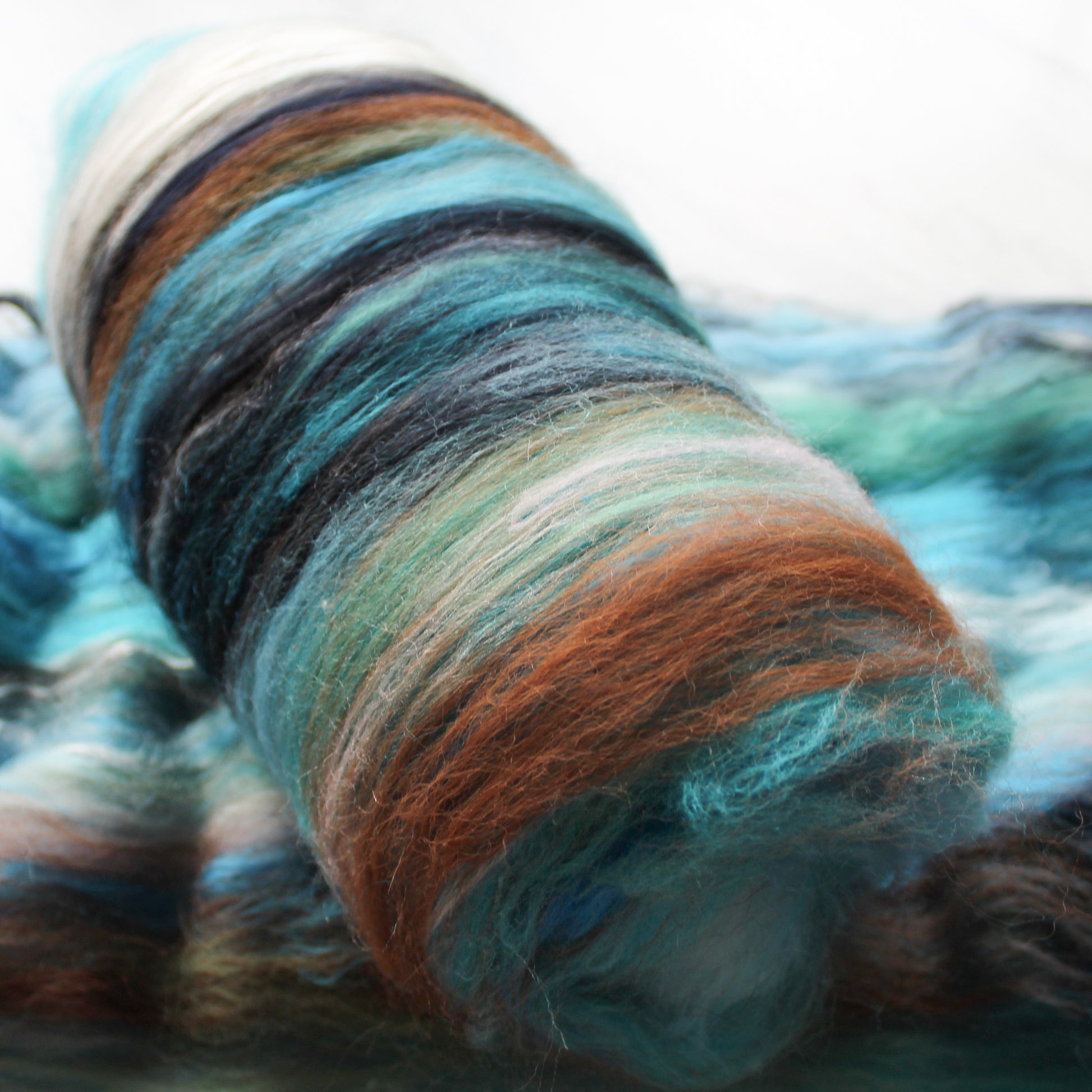 VAN GOGH'S ALMOND BLOSSOM Art Batts to Spin and Felt - Purple Lamb