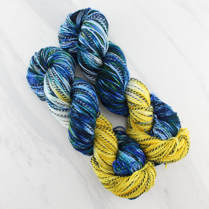 VAN GOGH'S STARRY NIGHT Indie-Dyed Yarn on Stained Glass Sock