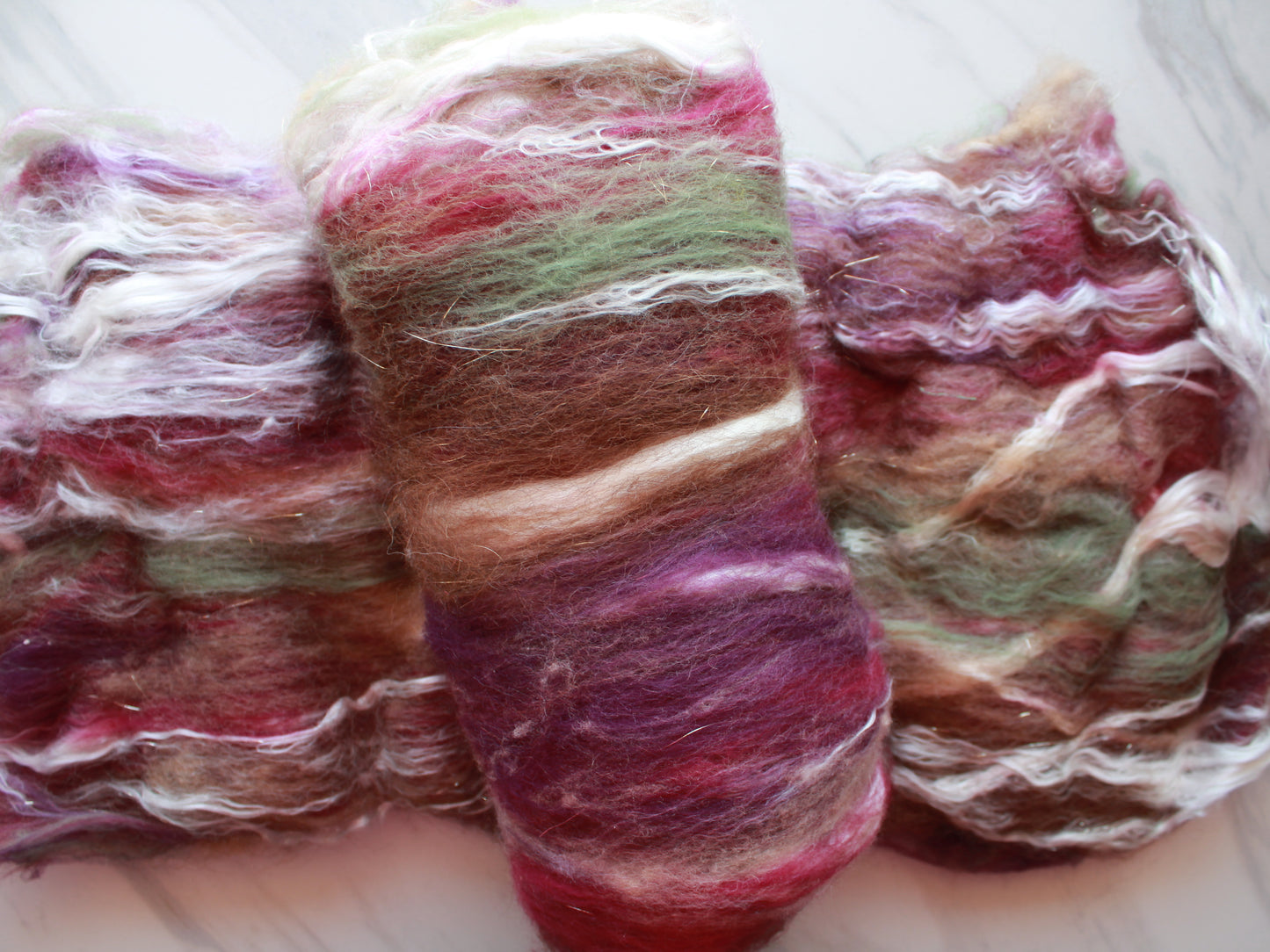 BRIDAL BOUQUET Art Batts to Spin - Purple Lamb