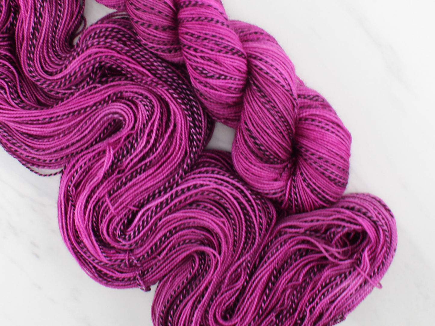 BURGUNDY ROSE Indie-Dyed Yarn on Stained Glass Sock - Purple Lamb