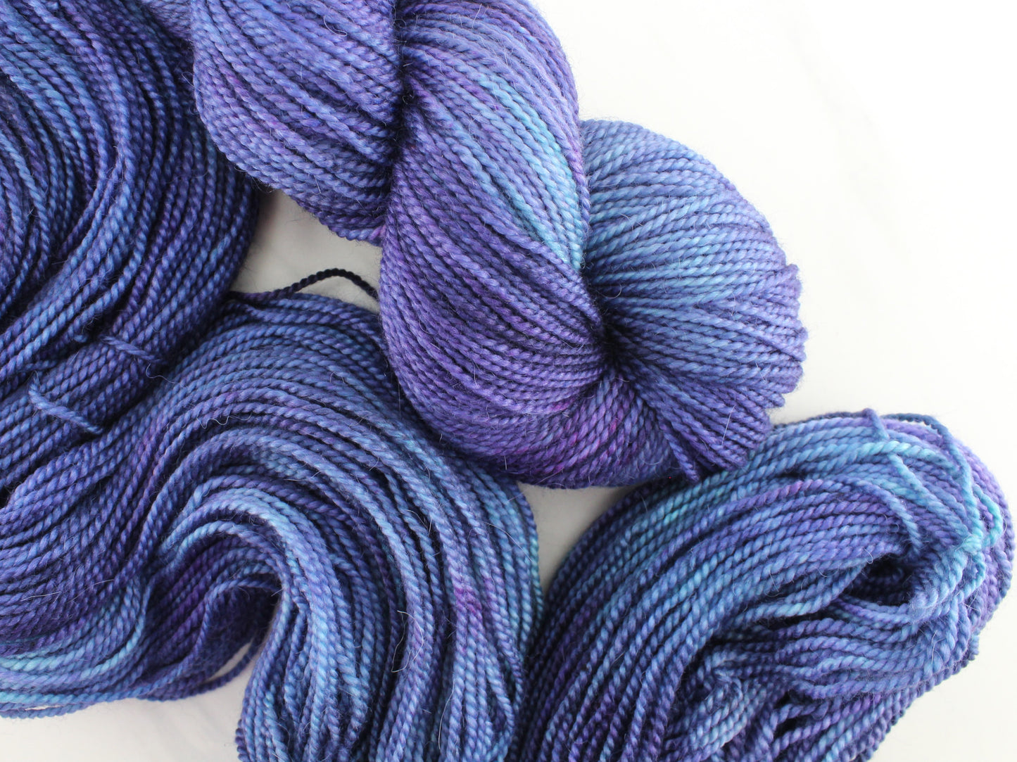 OCEAN AT NIGHT on Buttery Soft DK- Hand-Dyed Yarn - Purple Lamb